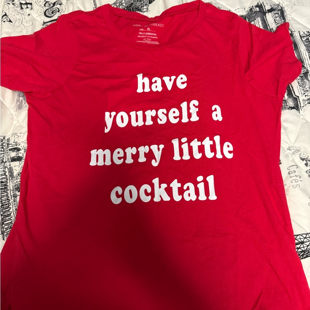 Grayson Threads Red Tee with White Text